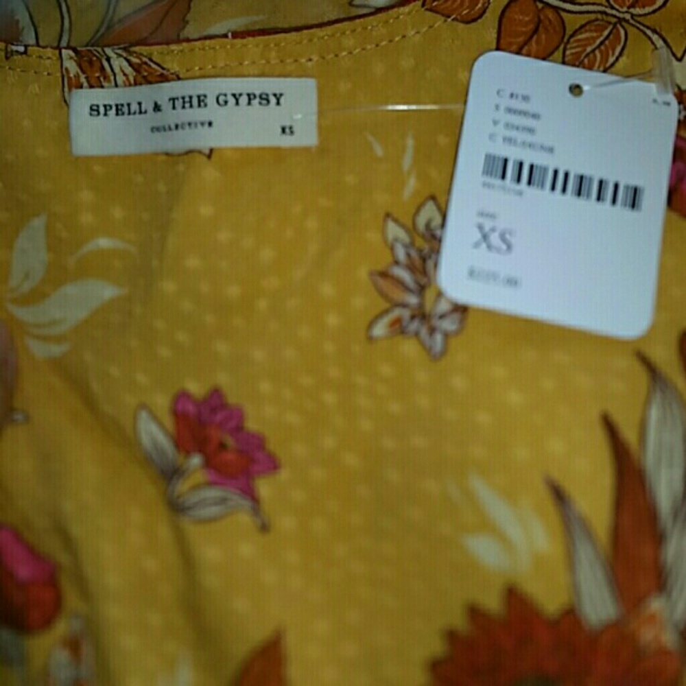 New spell FP siren song boho midi dress marigold - Picture 6 of 8